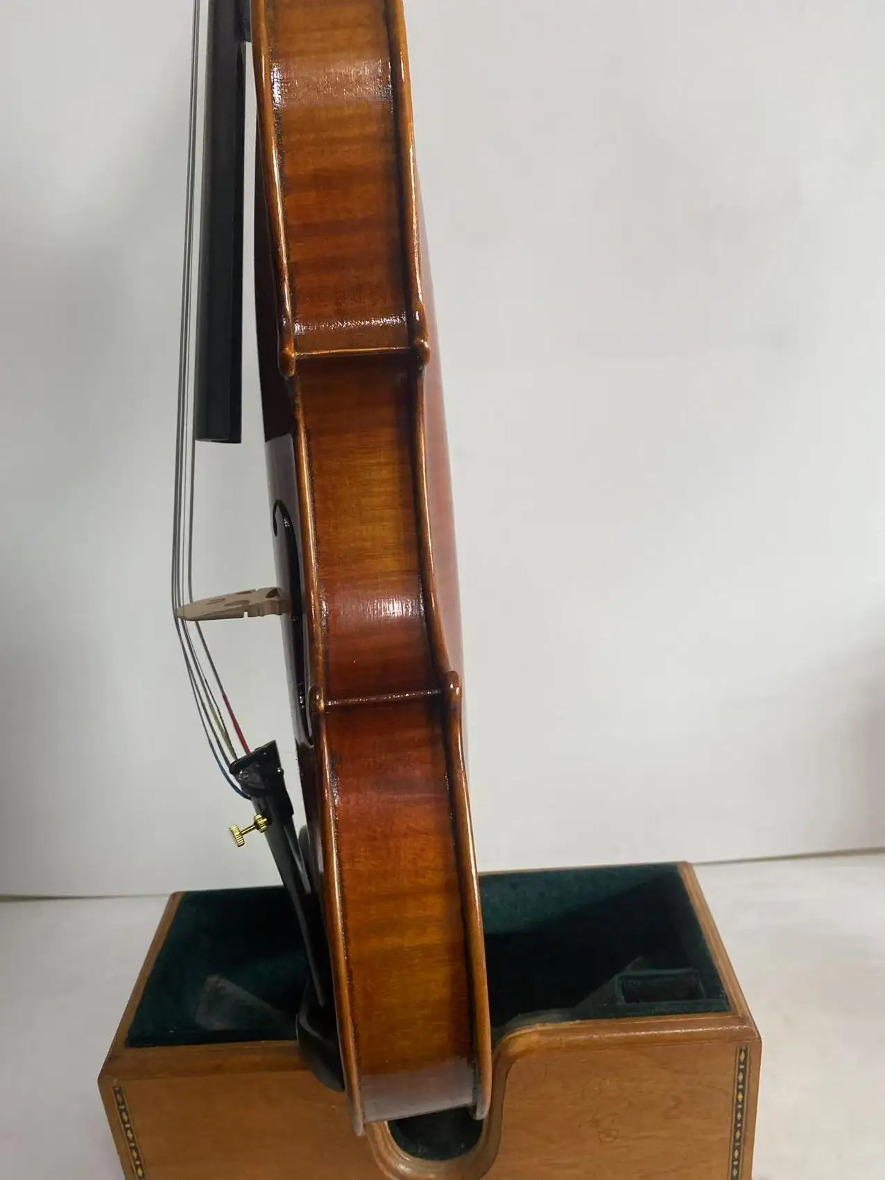Strad style Master 5 strings violin ,huge and powerful sound flamed maple back