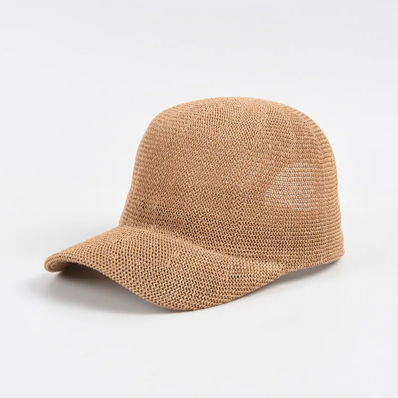 2025 Summer Breathable Straw Baseball Cap Men Outdoor Paper Sun