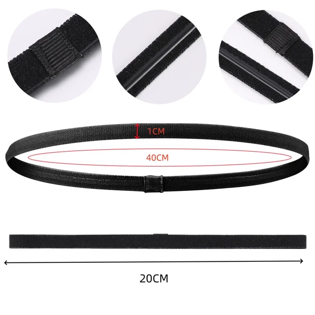 4PCS Unisex Sports Thin Headband Non-Slip Elastic Women Men Yoga Hair Bands Sweatband Football Running Biking Sports Hairband 5