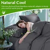 Luxury 3PCS 100% Bamboo Duvet Cover Set (1PC Quilt Cover + 2PCS Pillowcase) Queen King Silky Bedding Sets Double Comforter Cover 3
