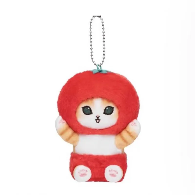 Kawaii Mofusand Shark Cat Fruit and Vegetable Series Plush Toys Backpack Keychain Cartoon Soft Stuffed Doll Girls Birthday Gift