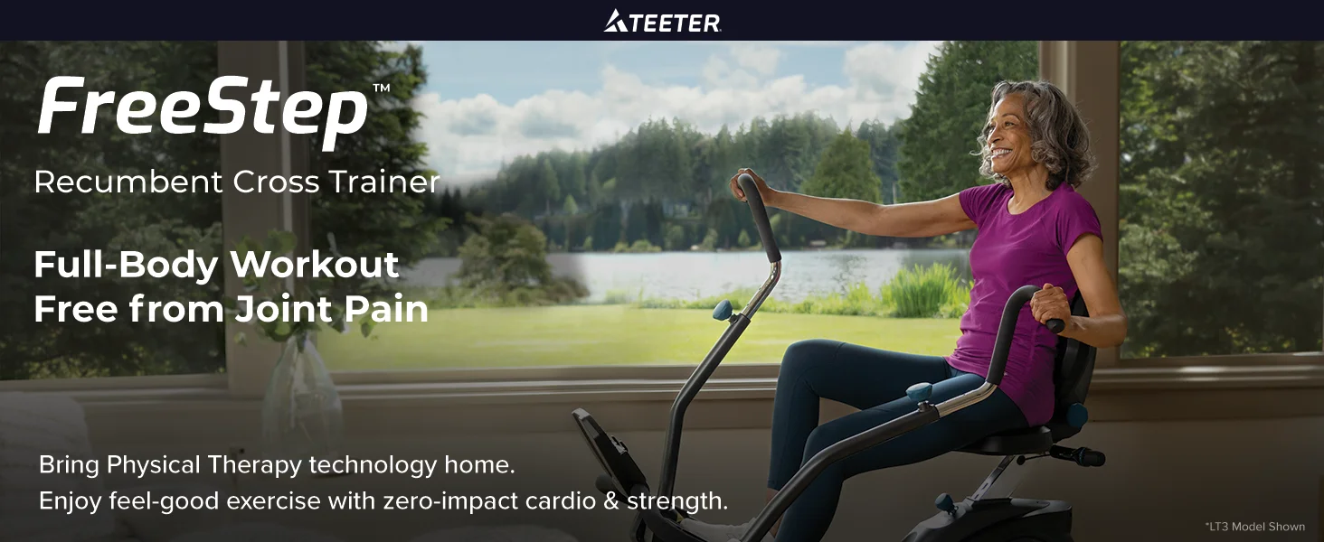 Description Picture 2 of itemLT3 Recumbent Cross Trainer Stepper - Zero-Impact Exercise w/Patented Physical Therapy Stride Technology, Whisper-Quiet