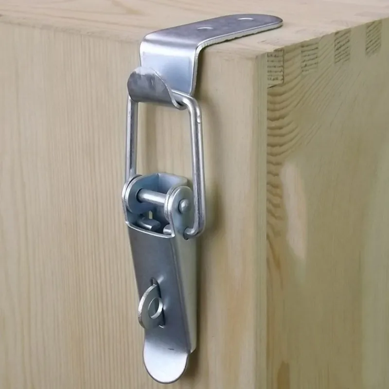 Wooden Box Locking Latch Metal Suitcase Chest Toggle Hasp Catch Clasp Hasp Jewelry Box Hinges Furniture Hardware Accessories