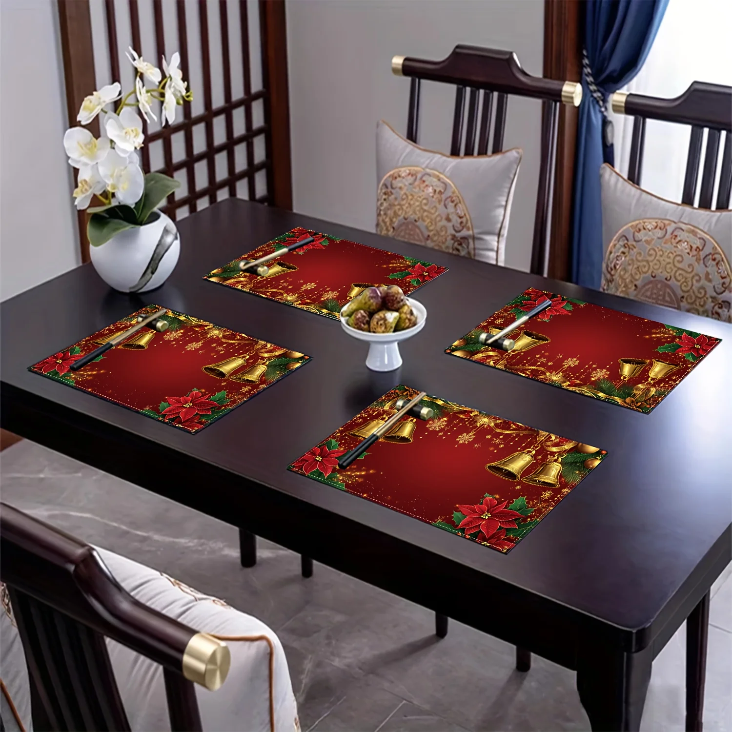 Golden Bells Christmas Placemats 4