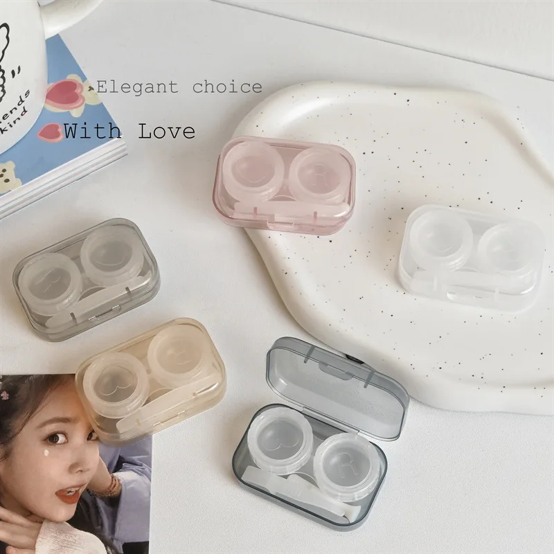 Transparent Color Compact Contact Lens Box Ins  High Aesthetic Contact Lens Box Portable High-end Contact Lens Storage Box