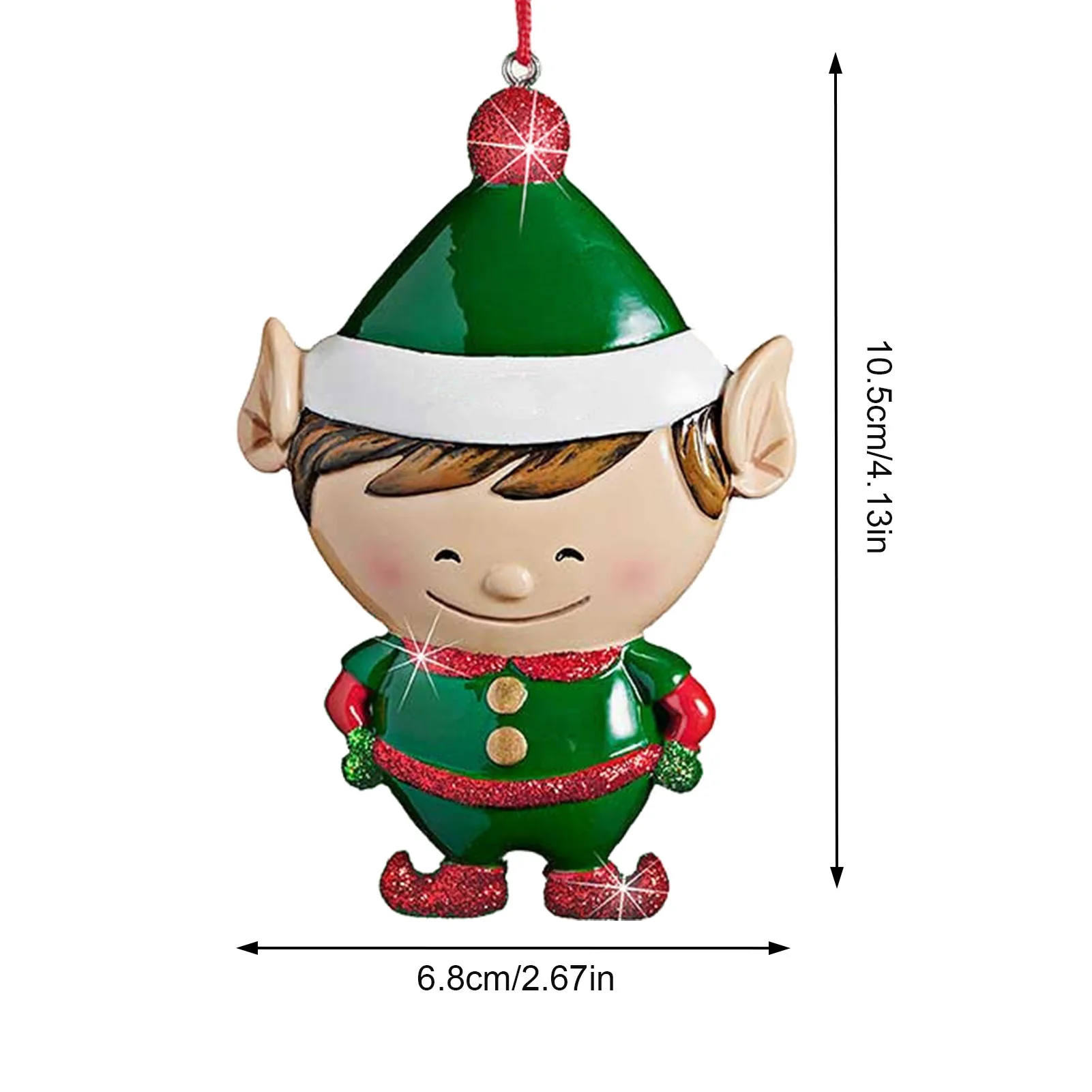 

Elf Ornaments | 2D Acrylic Elf Pendants for Artificial Christmas Tree Decors | Easy Hanging Christma