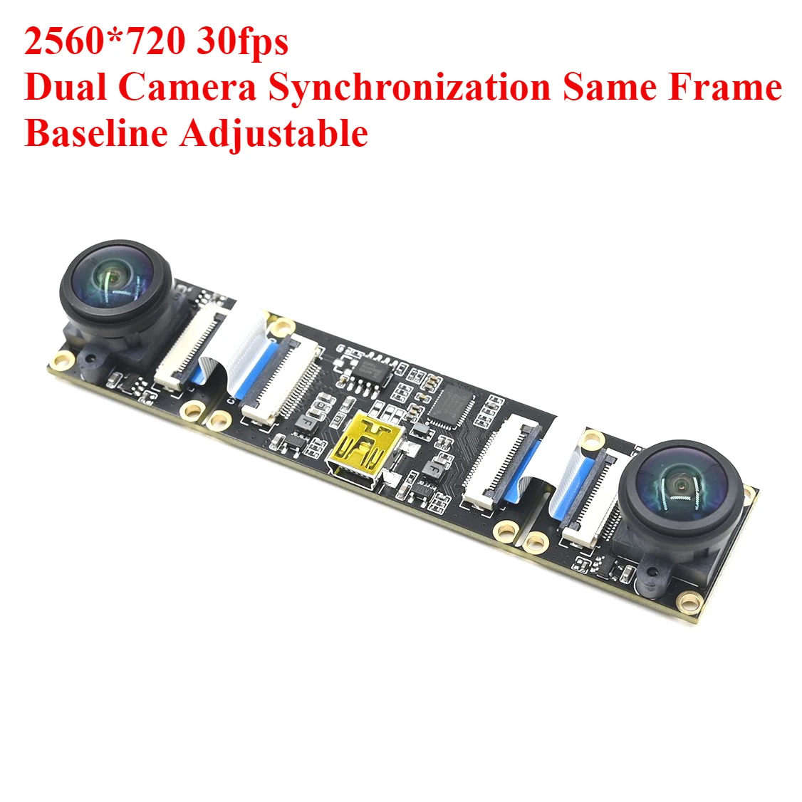 2560×720 30fps Dual Camera Module Synchronization Same Frame,Baseline Adjustable,USB Driver Free,720P,3D Stereo Modeling VR Rang 2560×720 30fps Dual Camera Module Synchronization Same Frame,Baseline Adjustable,USB Driver Free,720P,3D Stereo Modeling VR Rang