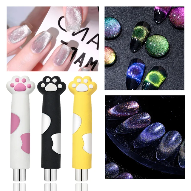 Asta magnetica a doppia estremità per vernice gel UV per gatti con decorazione artistica per unghie Strumenti magnetici per unghie alla moda per strumenti di progettazione per manicure 3