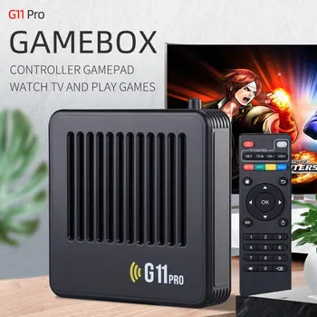 G11 프로 비디오 게임 콘솔 게임 스틱, 2.4G 무선 더블 컨트롤러 게임 패드, 4K 안드로이드 9.0 TV 박스, PS1, PSP 60000 + 게임용