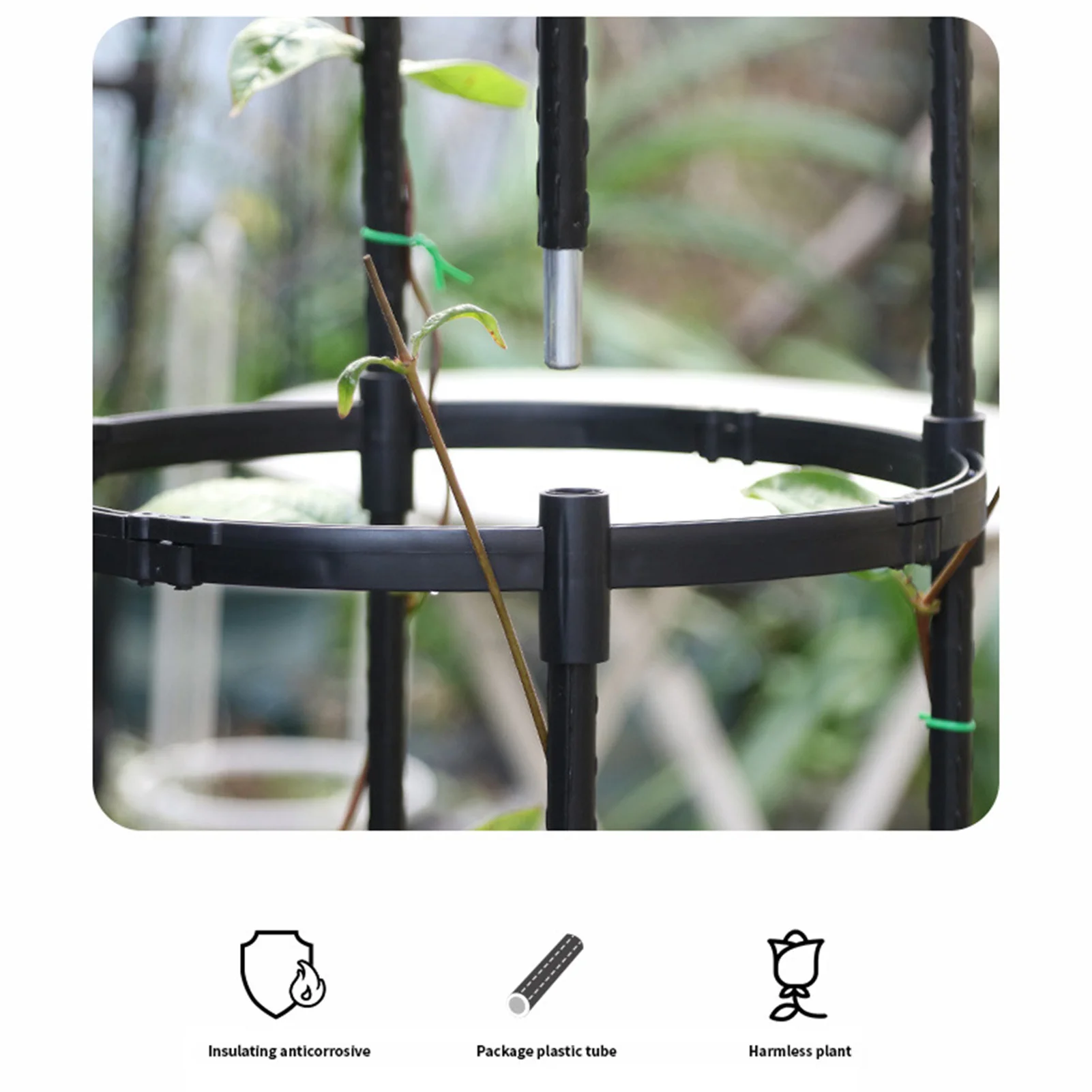 1pc Trellis pour les plantes grimpantes, obélisque de jardin en métal  recouvert de plastique Trellis cadre