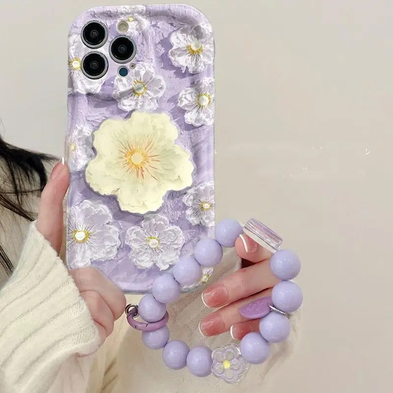 Floral Wave Beads Phone Case Cover