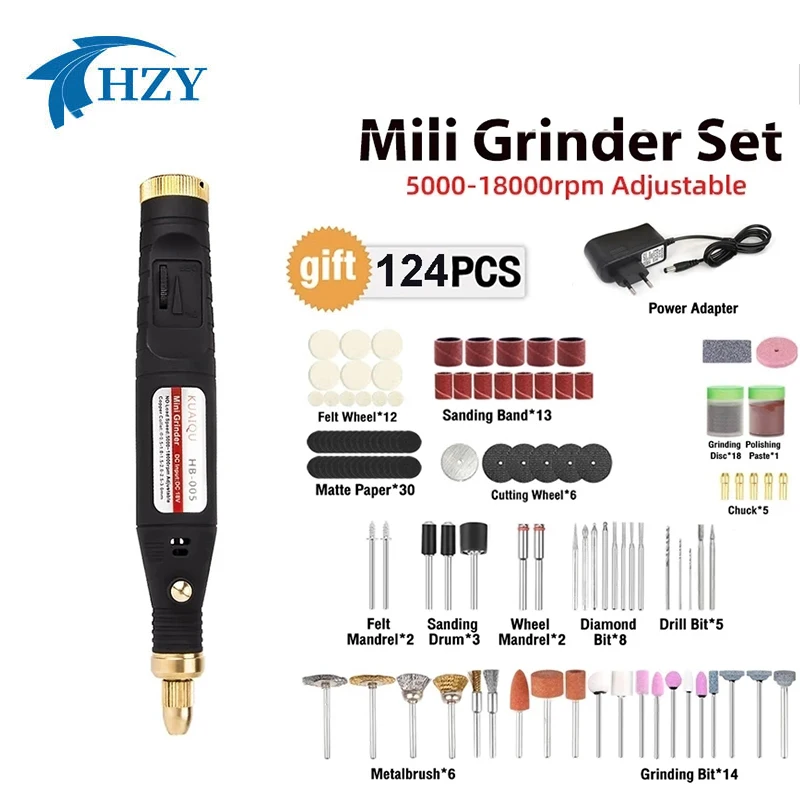 500018000rpmHandheldMiniElectricDrillGrinderEngravingPen