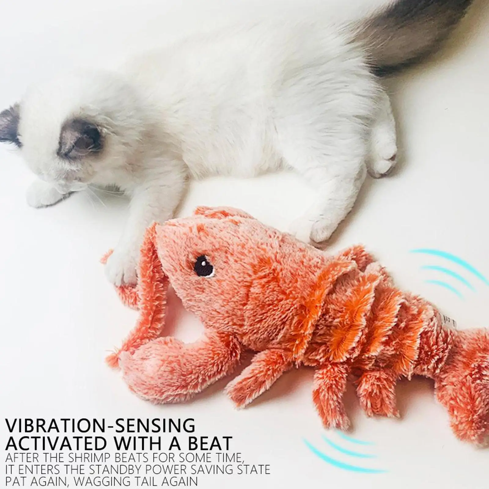 Electric Jumping Cat Toy Shrimp Moving Simulation Lobster Electronic Plush  Toys For Pet Dog Cat Children Stuffed Animal Toy - Cat Toys - AliExpress