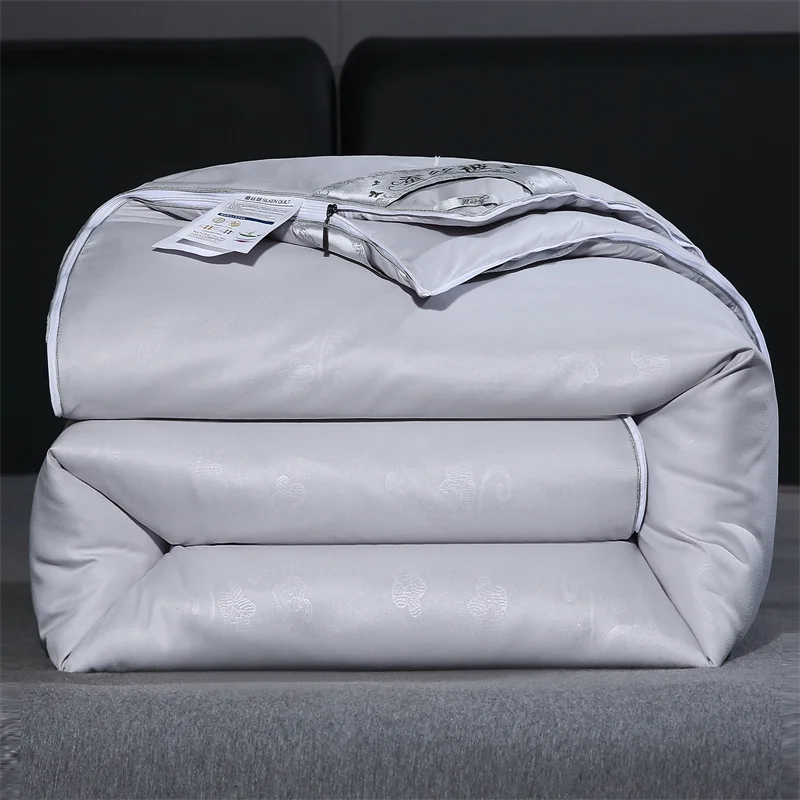 Natural Mulberry Silk Duvet Luxury Queen King Size Comforter Summer Winter Quilt Single Couple Bedding Filler Bedding 6