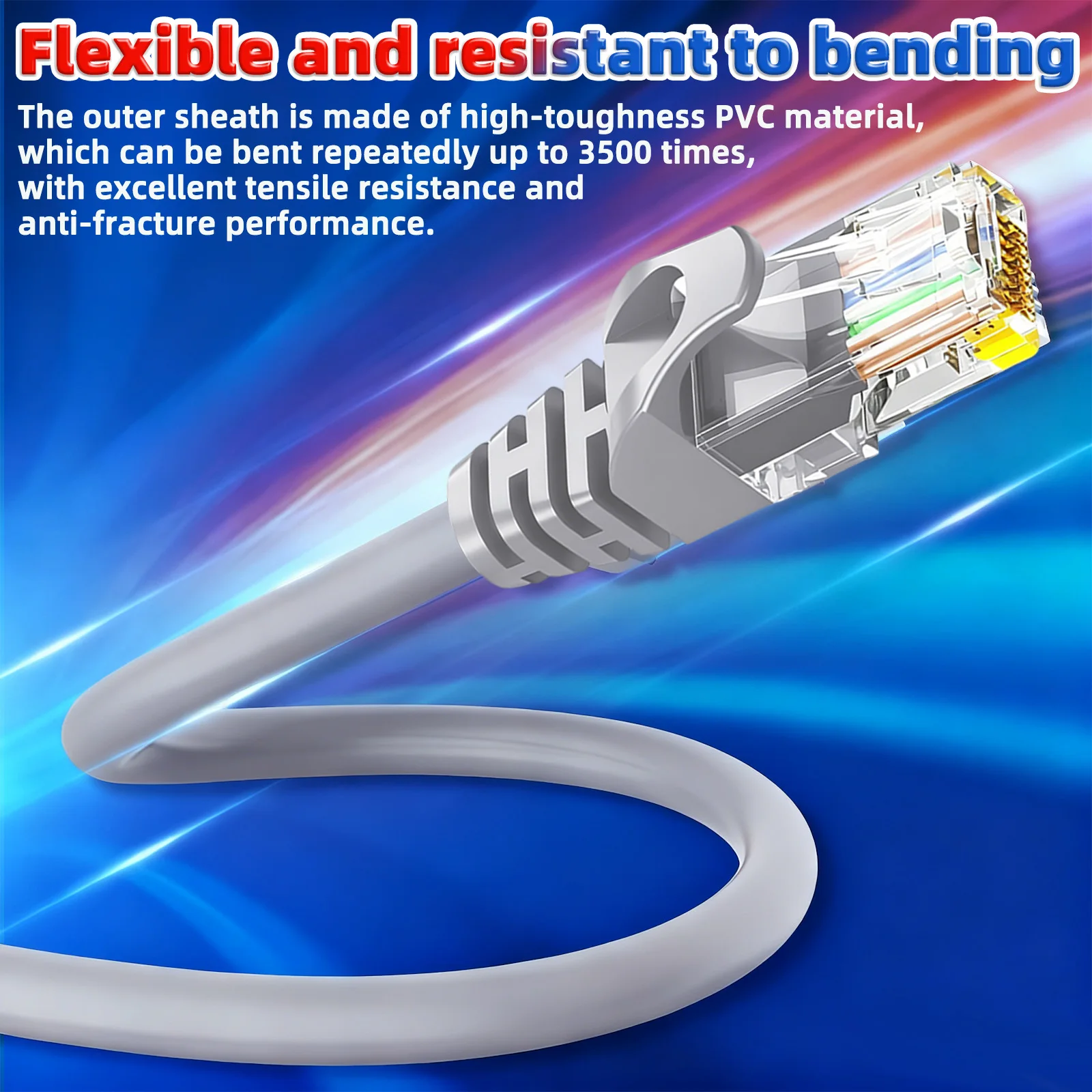 3M 10M Cat5e 이더넷 케이블 고속 LAN 네트워크 패치 코드 RJ45 원형 PC 노트북 라우터 모뎀 TV 게임 네트워크 케이블 CAT5