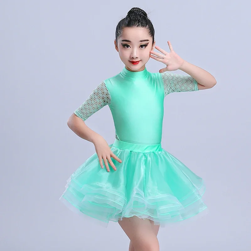 

2018 Ballroom Dresses Girls Dress for Dance Kids Children Latin Dance Dresses Salsa Skirt Dancewear Latin Girls Rumba