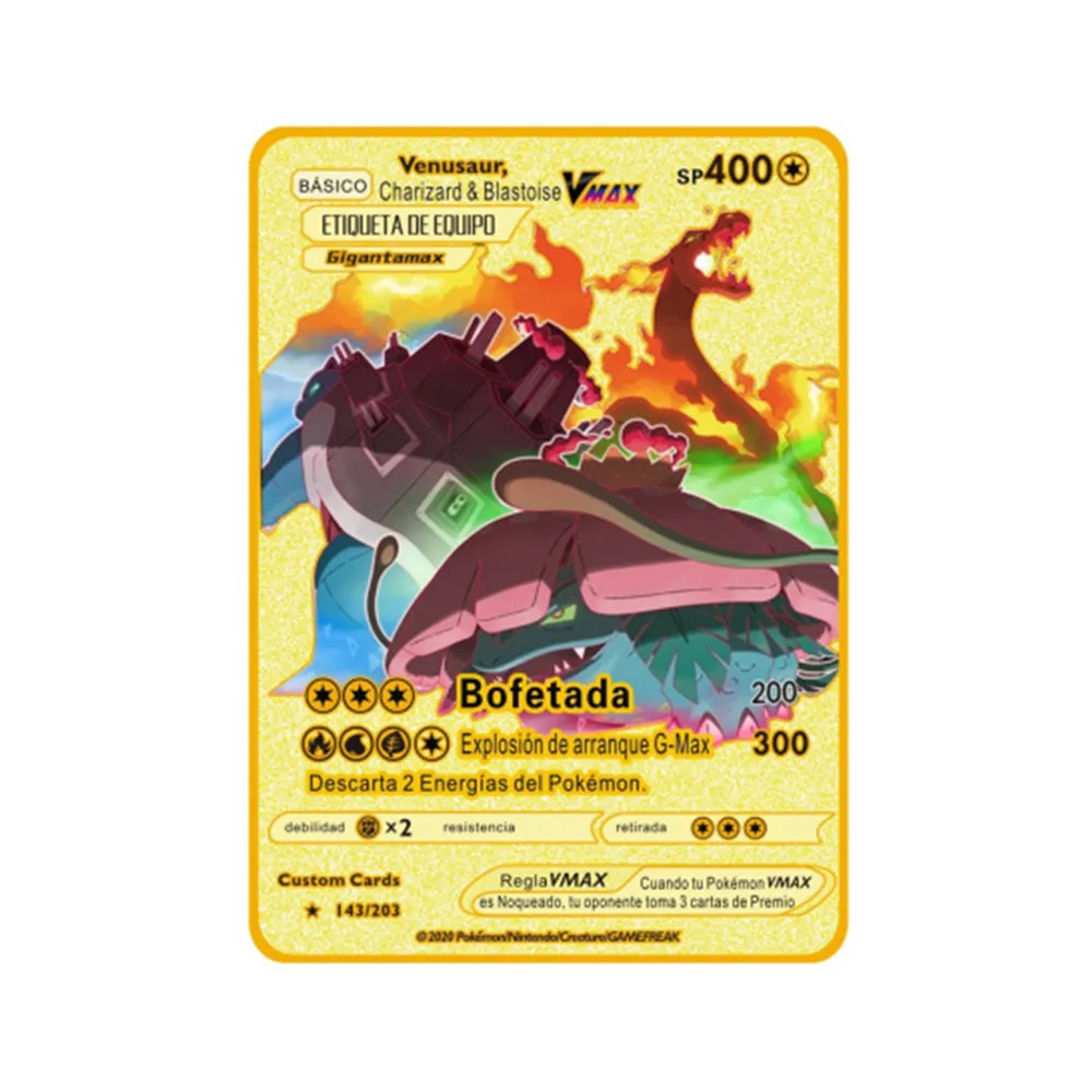 Pokemon Cards Metal Card Charizard Vmax Pikachu Mewtwo Gx Anime Golden Card  Collection Pokemon Shiny Iron Cards For Kid Toys - Fantasy Figurines -  AliExpress