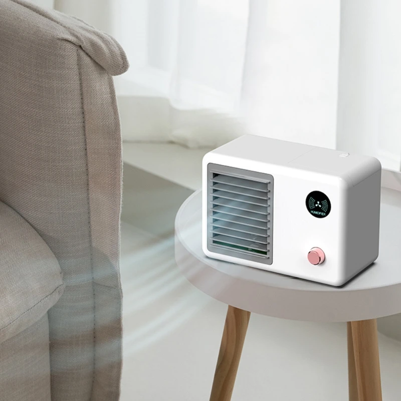 

D0AB Movable Cooling Fan Desktop Quiet Fan Air Coolers Mini Fan Easy to Use