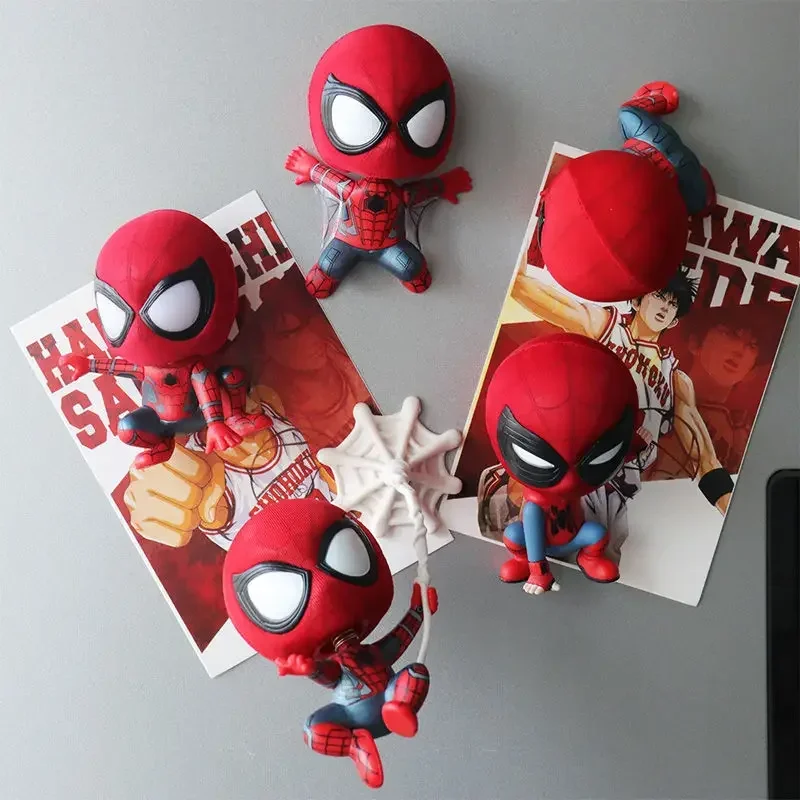 

Новый креативный магнит для холодильника с героями мультфильмов Marvel Человек-паук простой трехмерный магнит для холодильника подарок