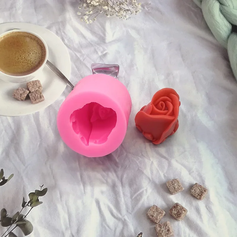 DIY Rose Candle Silicone Mold 3D Tulip Flower Soap Plaster Resin Mould Handmade Craft Candle Making Kit Home Decor Gift