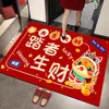 New 40x60cm New Year Floor Mat Crystal Velvet Cartoon Snake Door Entrance Mat Housewarming Feet Mat Spring Festival Decor 3