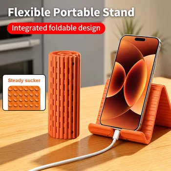 Supporto per cellulare con ventosa da parete, supporto per cellulare pieghevole multi-angolo, supporto piatto portatile ultrasottile