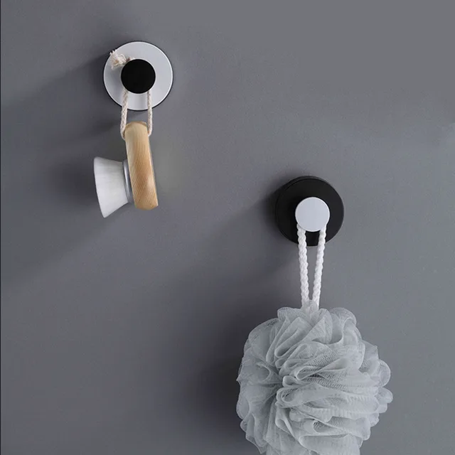 Szívócsésze Függő Kampók Falra Szerelt Varrat Nélküli Bot Horog Műanyag Fali Fogas Fürdőszoba Otthoni Tárolóhorgokhoz