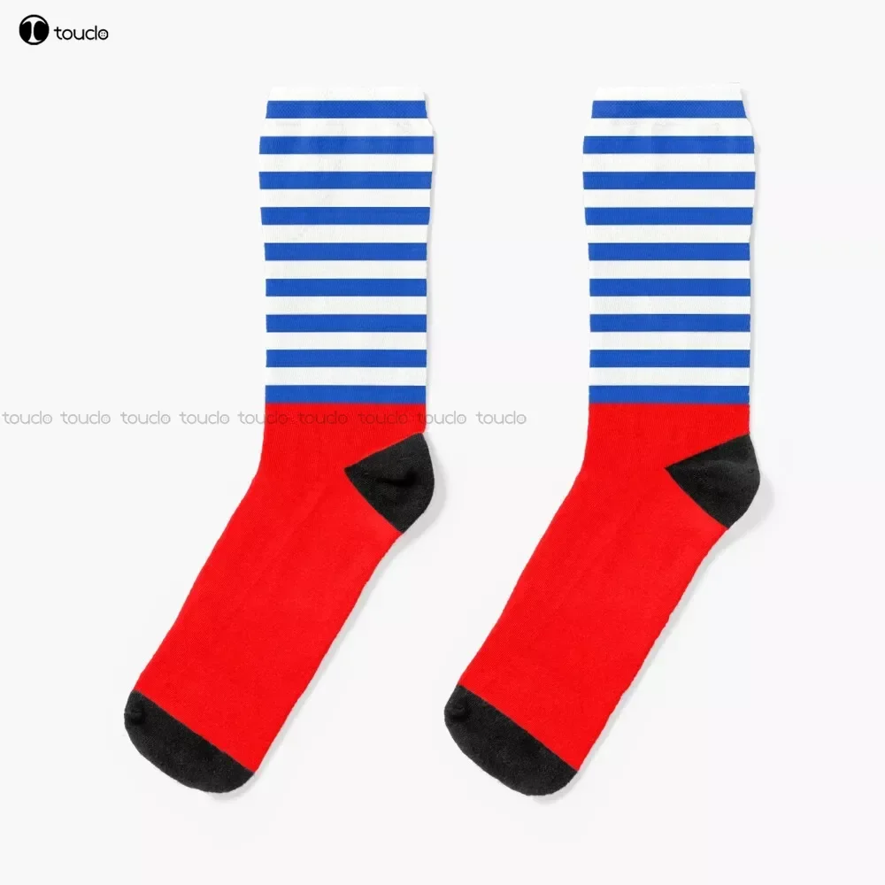 

Red White And Blue Socks Red White And Blue, American Flag Socks Personalized Custom Unisex Adult Teen Youth Socks Custom Gift