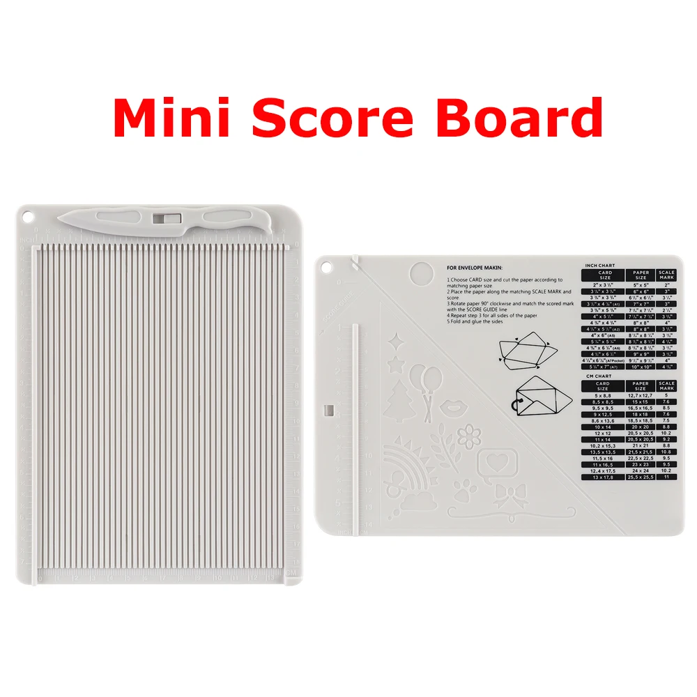 6.4*8.5 inch Mini Multi-Purpose Score Board Envelope Maker for Adding Embossed Lines DIY Gift Box Paper Card Fold Creasing envelope maker
