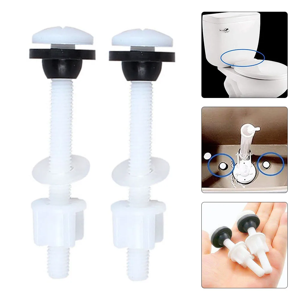 Rubber Pad Set Water Tank Screws Toilet Plastic And Rubber Thread Diameter X 0.35\\\" Toilet Fixing Screw 8 X 2.4cm