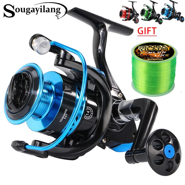 Sougayilang Spinning Fishing Reel 5.2:1 High Speed Ratio 1000-5000