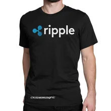 Camiseta de algodón puro con cuello redondo para hombre, camisa de manga corta con diseño de criptomonedas, con diseño de cadena de bloque de dinero, XRP Crypto