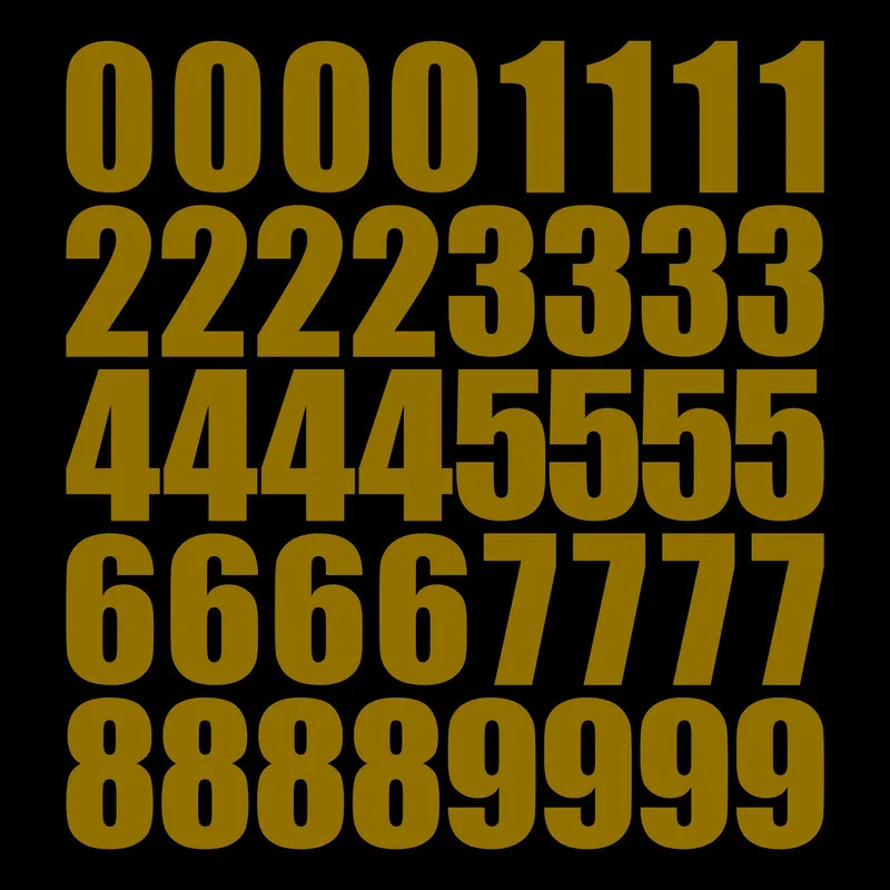 4cm Height Number Stickers Wall Switch Numbering Sticker Car Bike Door Drawer Laptop Phone Book Decoration Digits Glow Stickers - 5