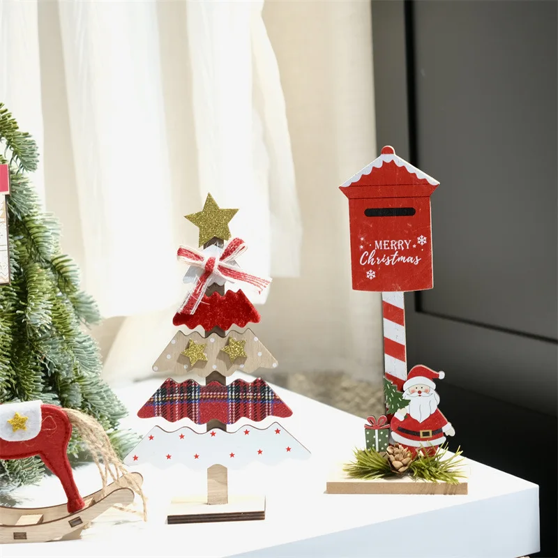 Christmas Desktop Wooden Home Decoration Ornaments Creative Festive Atmosphere Decoration Christmas Gifts