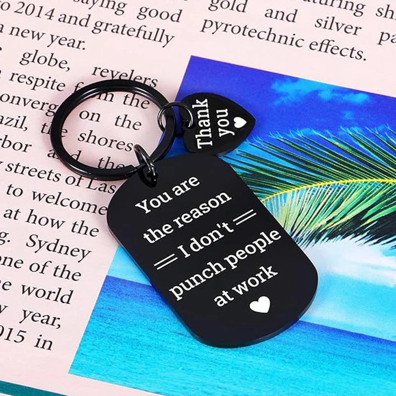 Grazie apprezzamento Best Friend Gift for Women Work Bestie Funny Coworker portachiavi per la pensione lasciare i compagni di addio