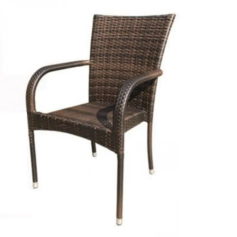 plastics Rattan Chair Outdoor Courtyard Terrace Leisure Chair Cafe Milk Tea Shop Outdoor Armchair Negotiation Furnitur