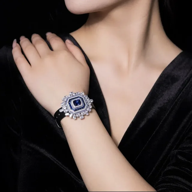 極上ヴィンテージベルトブレスレットシルバー925 サファイア