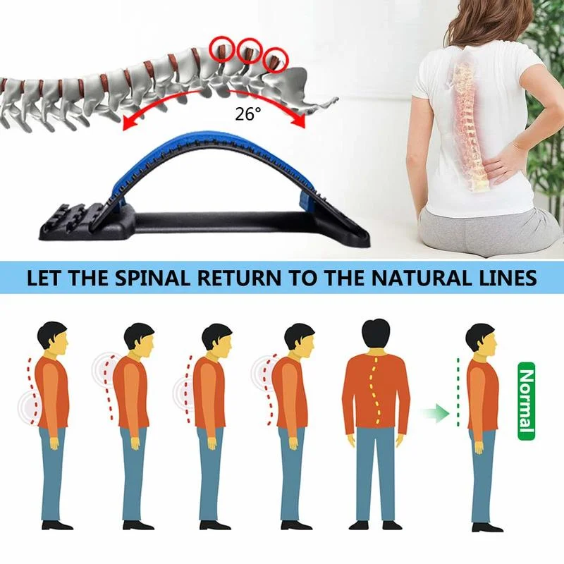 Lumbar Massager Acupuncture Lumbar Spine Reliever Back Stretch Corrector