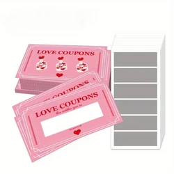 Valentine's Day Scratch - Off Love Coupons - Heartfelt Gift Set - 300PCS (Pink)