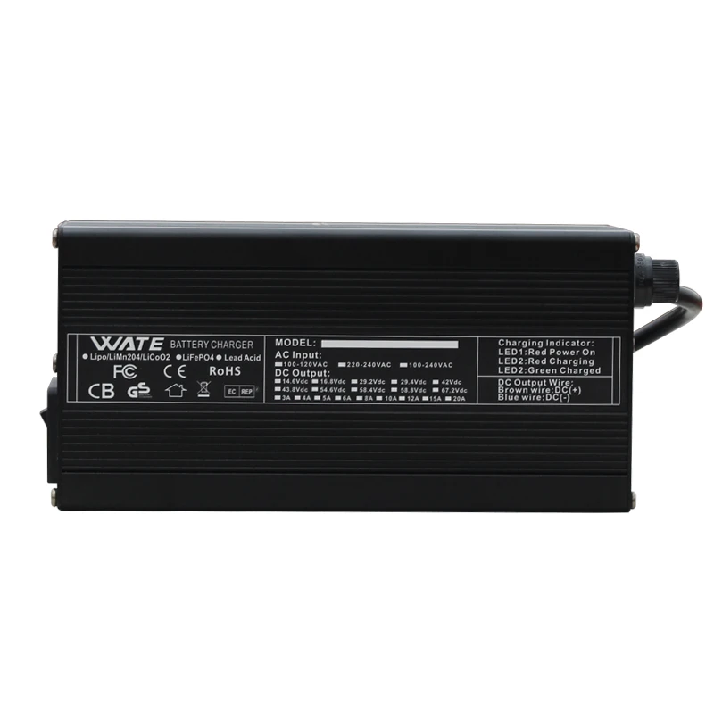 Carregador de 50.4v 10a é Apropriado para a Ferramenta Elétrica Robô Interruptor Largo da Tensão da Bateria de Lítio 44.4v 12s do Veículo Elétrico com fã o - Image 3