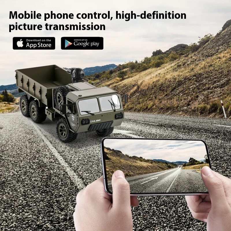 FY FY004A 1:12 six wheel drive military card with differential simulation RC off-road vehicle full scale remote control model ca 3