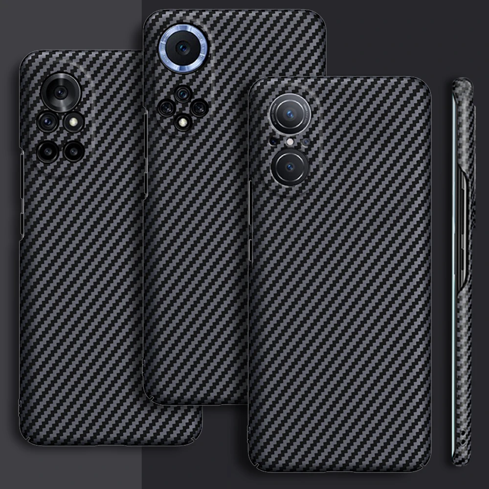 

Carbon fiber Hard Case for Huawei Mate Nova 9 8 Pro 9SE Ultra Thin Lens Protection Luxury Anti-Knock Texture Hard Phone Cover