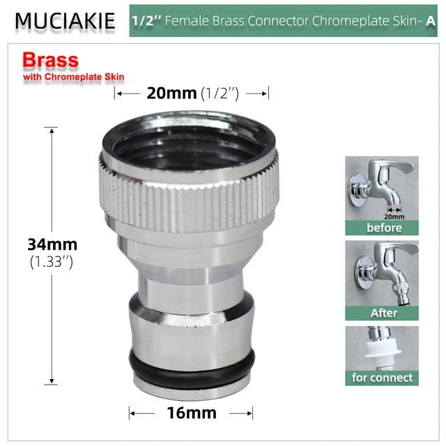 1/2 ' 3/4 1 Szál Sárgaréz Csapcsatlakozók Kerti Öntözés Mosószalagok Csatlakozó Adapter Tömlő Gyors Illesztések - Image 2