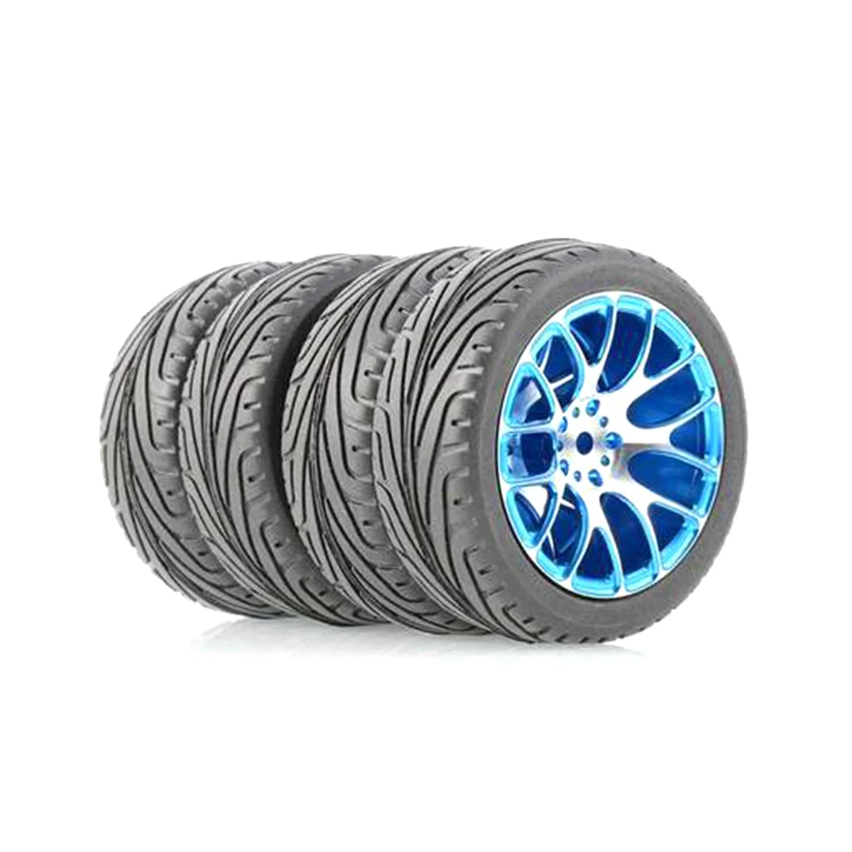 

4 шт. для 1/10 универсальных плоских беговых шин, колесная втулка для дорожных гонок, шина для брокера для бега с сильным захватом, розовая