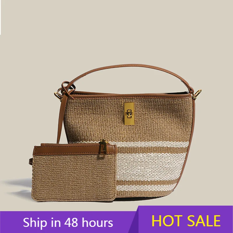 

2024 New Arrived Original Designed Women Special Handbag Elegent Stylish Handmade Woven Bag Bucket Pattern Purse Hot Sales