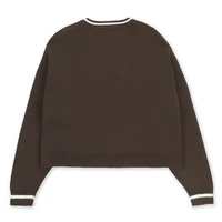 Taylor's TTPD Knit Sweater TS Knitwear Loose Cropped Pullover Contrast V-neck Autumn Winter Long Sleeves Women Top Merch Clothes - Image 2
