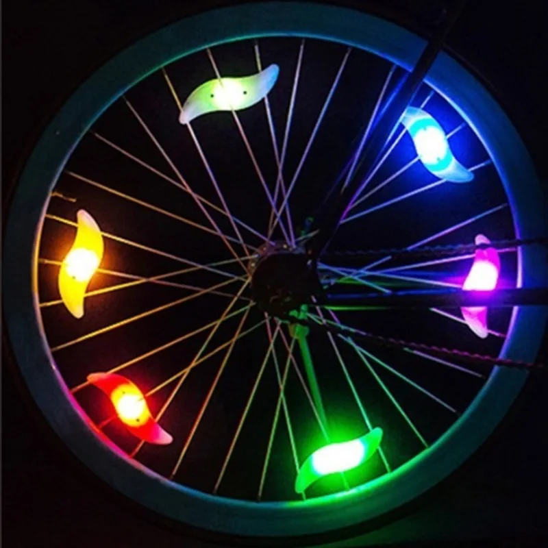 2-Reifen-Pack Fahrrad Rad Lichter - Wasserdichte Led Fahrrad Speich