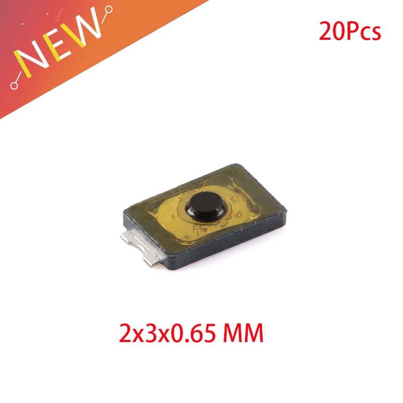 20 Pz Momentaneo Smd Quadrato 2*3*0.6 2 X3X0.65 Interruttore A Membrana A Pulsante Tattile 2 X3 Interruttore A Pellicola Micro Pulsante Per Cellulare 