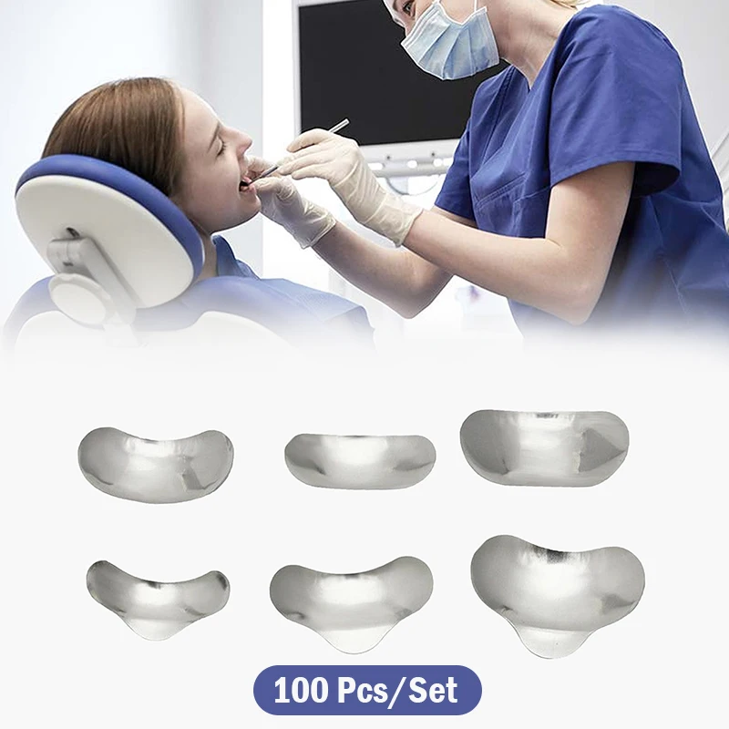 

100 Pcs/Set Dental Sectional Contoured Matrices Matrix Ring Delta Wedges Filling Metal Matrices Bands Dental Matrix Sectional