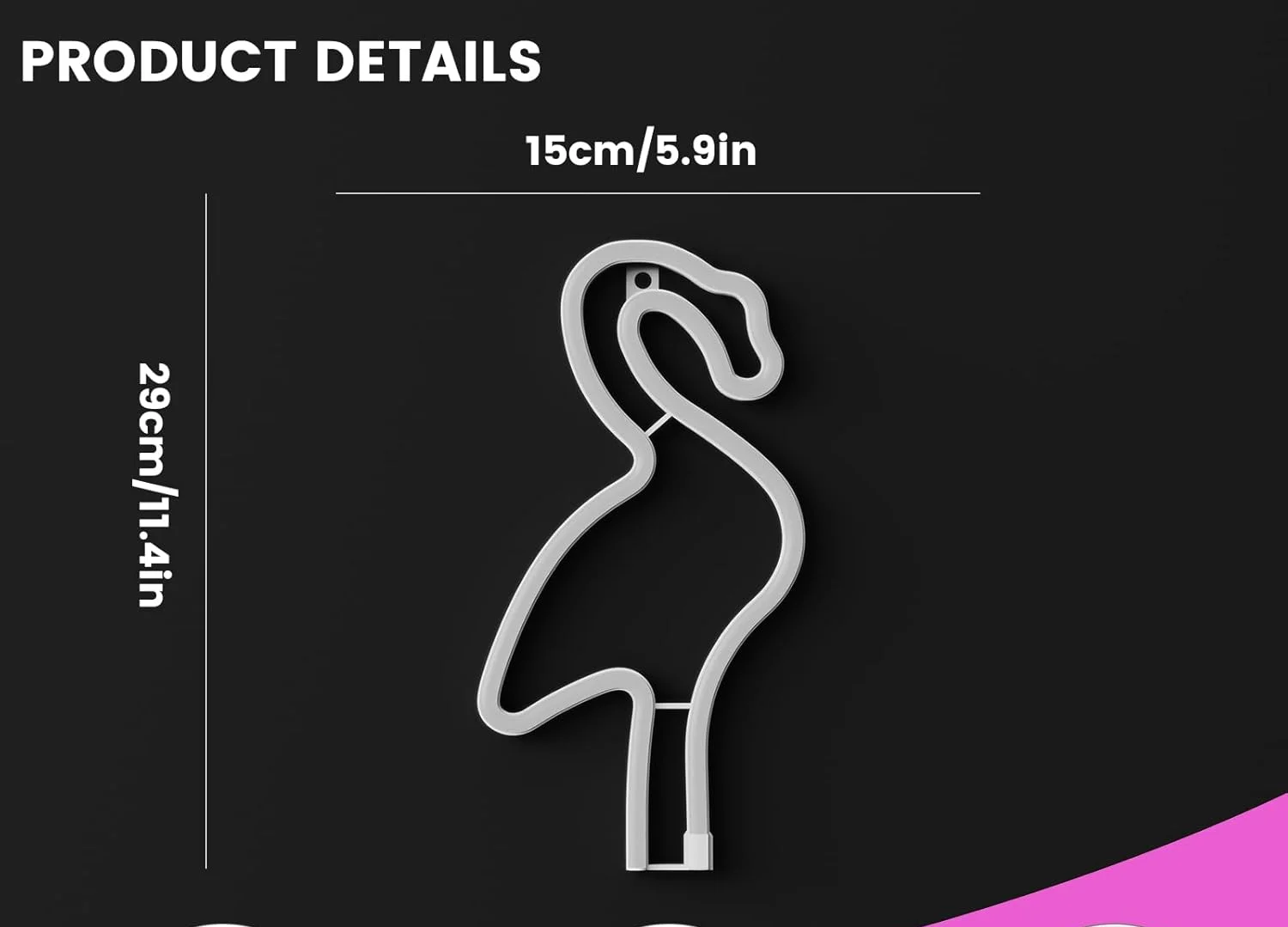 Insegna LED Al Neon A Forma Di Fenicottero Rosa – Luce Notturna Da Camera Con Alimentazione USB/Batteria, Regalo Originale Per Ragazze E Donne